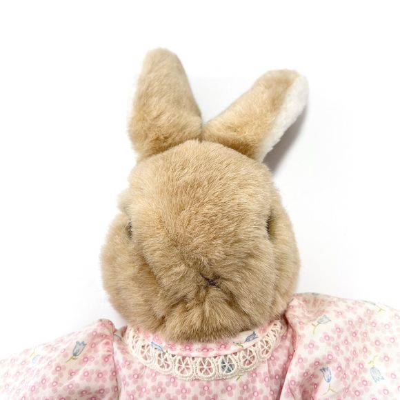 Vtg CALTOY Rachel & Baby Peach Bunnies Softsheen Plush Rabbit Stuffed Animal Toy - Picture 5 of 10